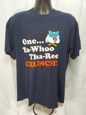 Brisco Brands XL Navy Tootsie Roll 1,2,3 Crunch Graphic Print T-Shirt #M202